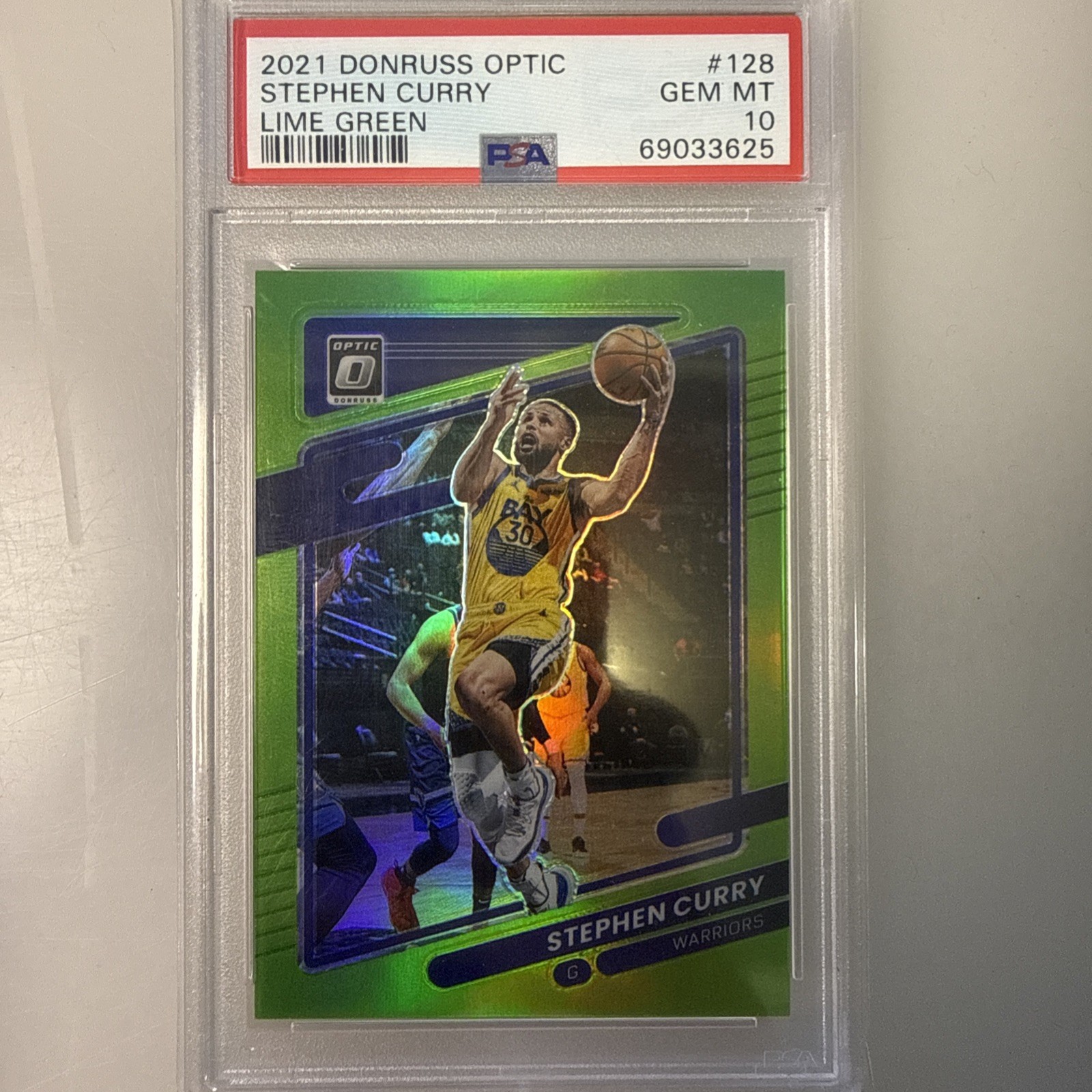2021-22 Panini Donruss Optic - Stephen Curry #128 Lime Green Prizm /149