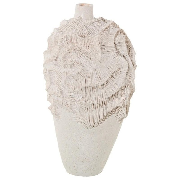 Tischvase Mit Korallen Aus Kunstharz, Weiß, 41 X 23 X 21,5 Cm-image