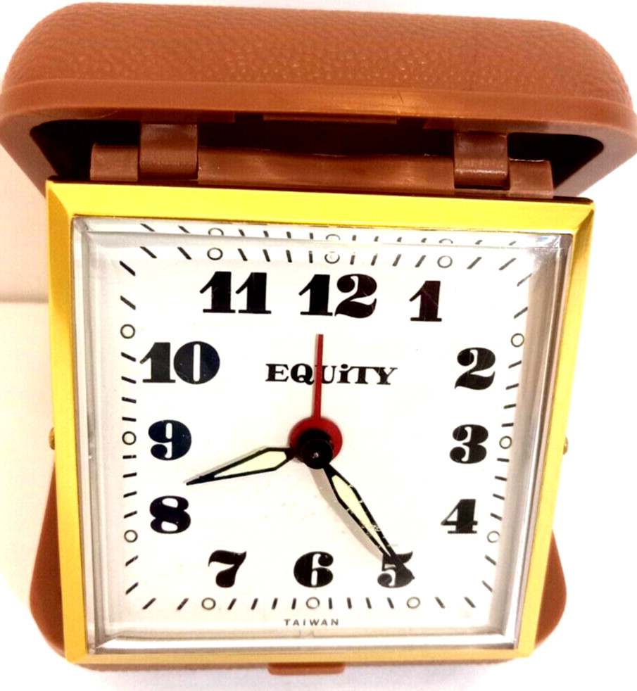 Equity Travel Alarm Clock La Crosse Technology Pocket Desktop Built In Case