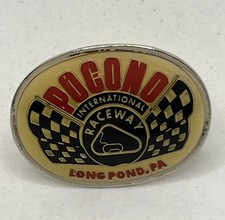 Pocono Raceway Long Pond Pennsylvania PA Race Track Racing Enamel Lapel Hat Pin