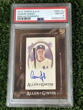 2017 Topps Allen & Ginter AARON JUDGE MA-AJ Framed Mini On-Card AUTO PSA 8