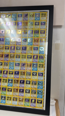 1999 Pokemon Fossil KB Toy's Promotional Uncut Sheet TCG Framed