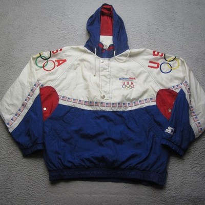 Vintage USA Olympics Jacket Mens XL Starter Winter NationsBank 90s