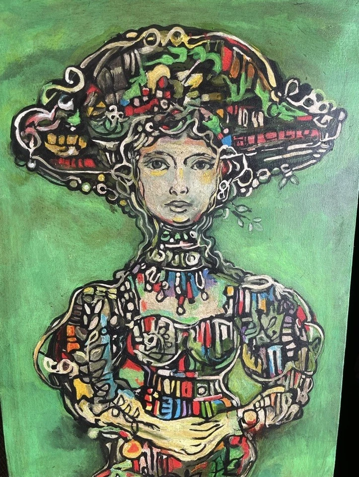 René Portocarrero картина маслом на холсте 16x24 - Изображение 2 из 4