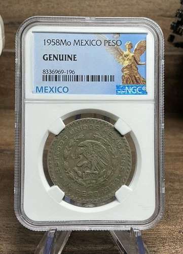 1958Mo MEXICO PESO NGC GENUINE