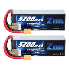 2x Zeee 22.2V 120C 5200mAh 6S LiPo Battery XT90 for RC Helicopter Airplane Car