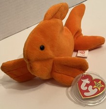 TY Beanie Babies GOLDIE the Goldfish Style 4023 with Errors