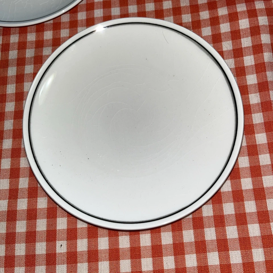 Platos de pan y mantequilla Franciscan Bird 'N Hand borde negro 8 platos Foto 3 de 4