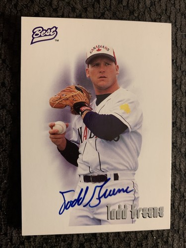 1995 BEST AUTOGRAPHED AUTO MINOR LEAGUE TOP 100 CARD TODD GREENE Sharp Corners - Picture 2 of 3