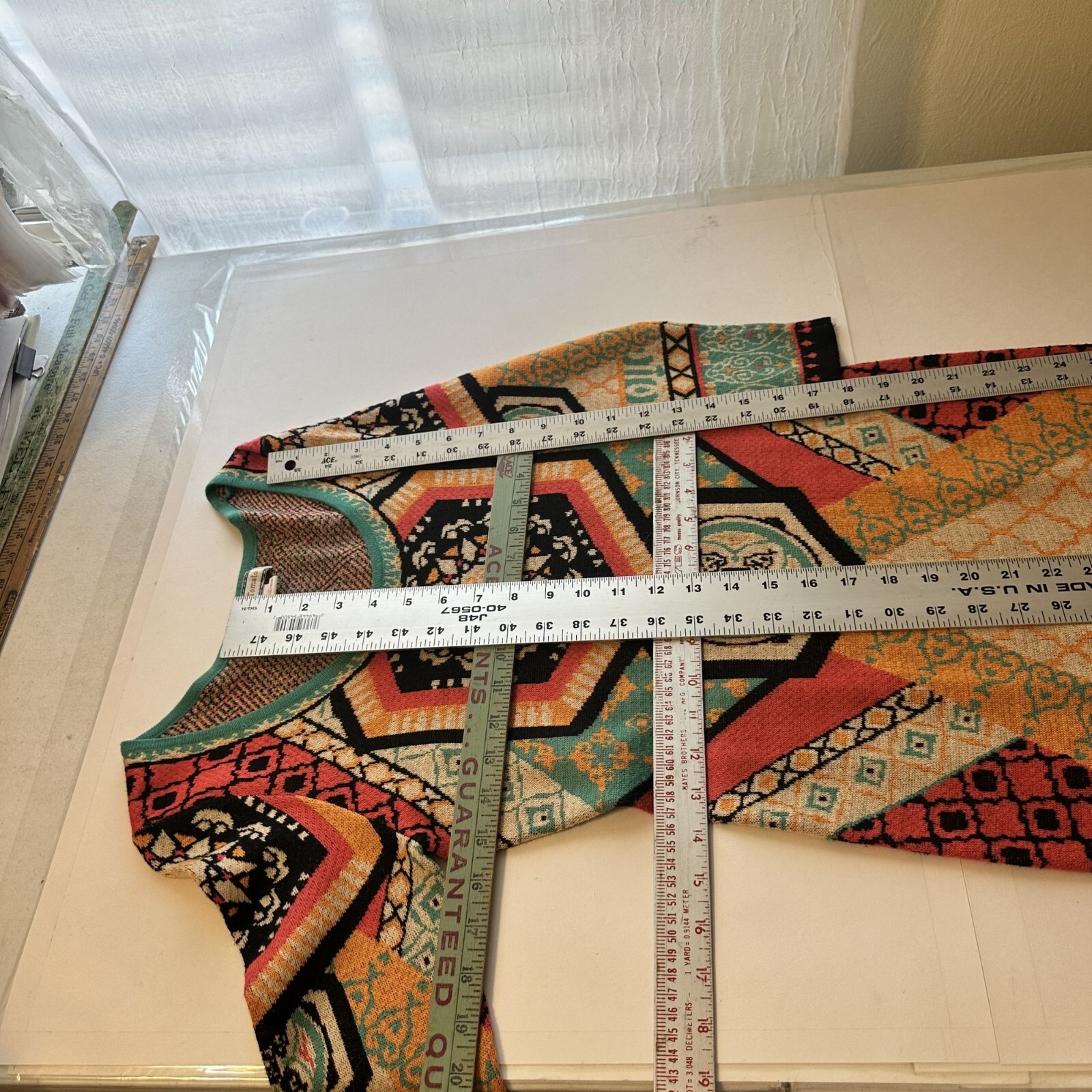 Flying Tomato Geometric Pattern Sweater Dress Min… - image 4