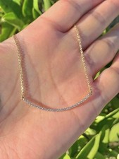 0.30 Ct Lab Created Diamond Curved Bar Pendant Necklace 14K Yellow Gold Plated