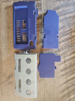 Complete Set of 2 OEM Serial & Hi Speed Port Covers Nintendo GameCube - Indigo