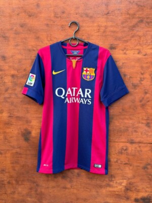 BARCELONA SPAIN 2014/2015 HOME FOOTBALL SHIRT JERSEY NIKE SIZE S ADULT