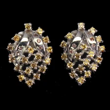 925 Sterling Silver Earrings Round Sapphire Diamond Cut Natural Gemstone Jewelry