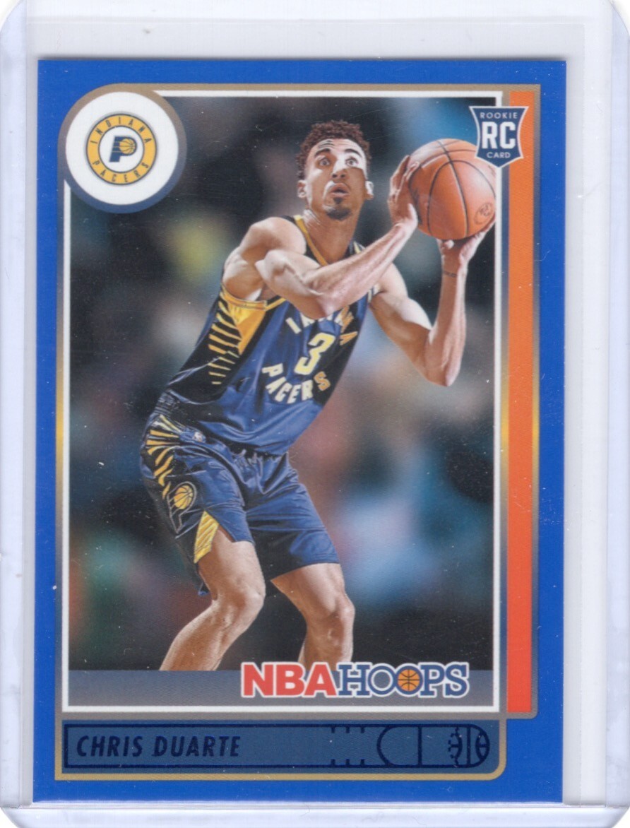 2021-22 Panini NBA Hoops Blue Border Chris Duarte Rookie RC Indiana Pacers #236