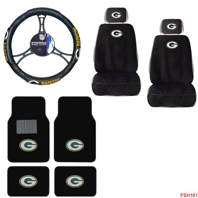 Nfl Green Bay Packers Car Truck Seat Covers Floor Mats Steering