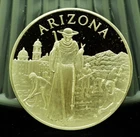 925 Silver Franklin Mint Art Round State of Arizona