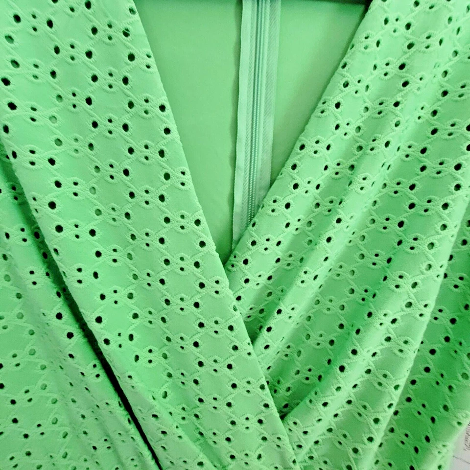 Vestido envolvente con ojales verdes para mujer London Times - ¡Talla 10 nuevo con etiquetas!-- #4141 Foto 4 de 4