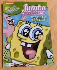 SpongeBob SquarePants "Happiness Squared" Jumbo Coloring & Activity Book🆕🆓Ship