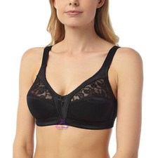 LADIES FIRM CONTROL SOFT SATIN CUP BRA UNPADDED NON WIRED FULL CUP SIZE 34B -48E