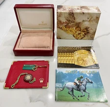 Authentic Vintage Rolex Datejust Red Watch Box 69173 69174 FULL SET Booklets