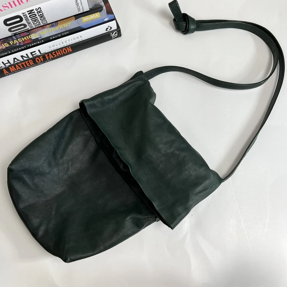 Bolso Bandolera Ann Demeulemeester Cuero Verde Plegable Bolso de Mano para Mujer’s Foto 2 de 4