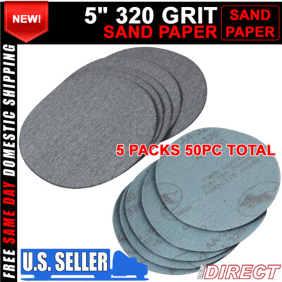 Vehicle Disc Paper 50PC 5Inch 127mm 320 Grit Auto Sanding Disc Body Collision Repair Sand ...