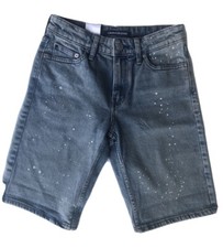 69.50 Calvin Klein Womens Jeans Slim Denim Short Cotton Blue dotted size 25