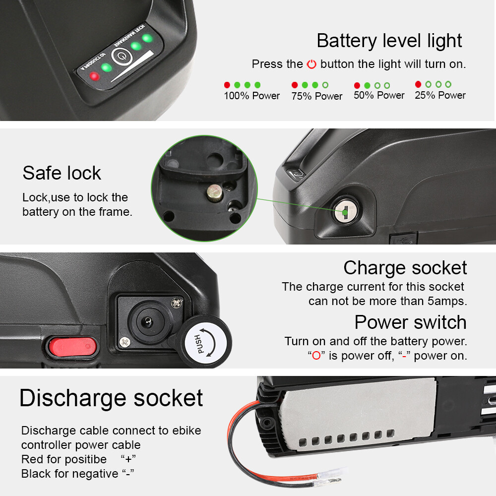 E-Bike 48V 12.5Ah Lithium Ion Battery 