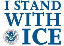 I Stand With ICE Lawn Sign 18x12 Double Sided w/ metal stake