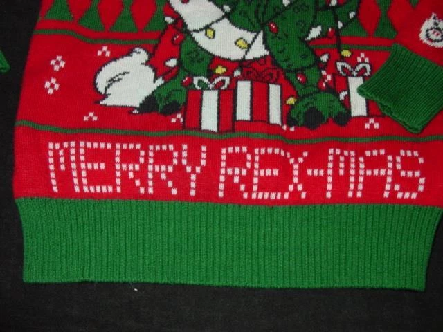 TOY STORY Feliz Rex-Mas Navidad Dinosaurio SUÉTER Camisa Niño Pequeño Talla 12M Meses Foto 3 de 4