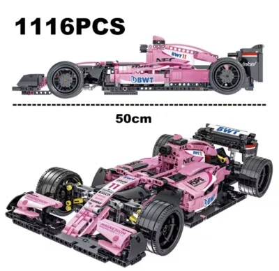 Technical Formula 1 Pink F1 Supercar Race Car Model Building Blocks City 1116PCS