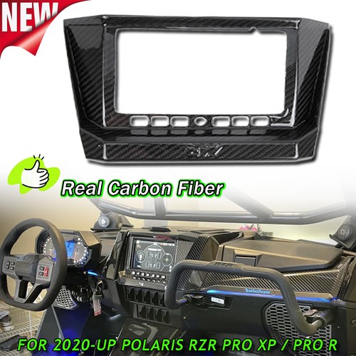 REAL CARBON FIBER Ride Command Surround For POLARIS RZR PRO XP / PRO R 2020-UP - Foto 1 di 24