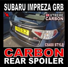 CS400 Style Carbon Kofferraumspoiler passend f&uuml;r Subaru GRB Schr&auml;gheck 08-14 Modelle