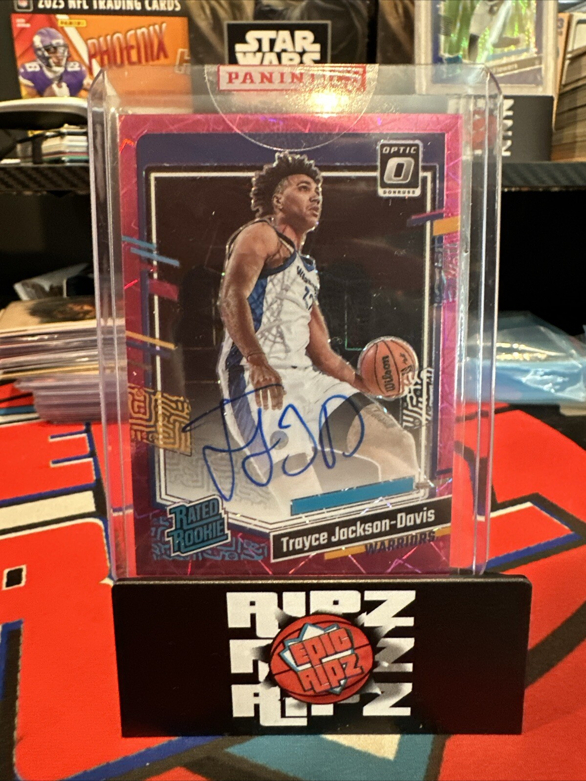 2023-24 Donruss Optic Trayce Jackson Davis Pink Velocity Auto /79 Rated Rookie