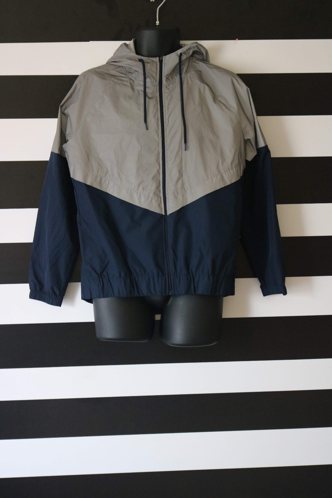 Giacca a vento uomo Fila Sport full zip grigio blu taglia L large