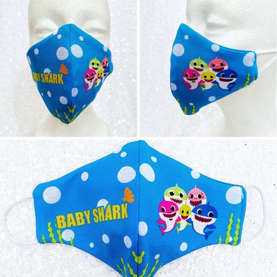 Cartoon Shark Face Mask Adult Girls Boys Child Filter Reusable Washable Cotton