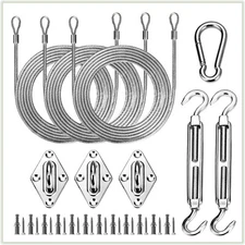 ColourTree Hardware Kit for Sun Shade Sail Triangle Rectangle Installation 