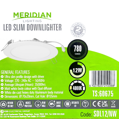 Panel Downlight LED Ultra Delgado Meridian 6W / 12W / 18W LED Delgado IP20 Blanco - Imagen 6 de 6