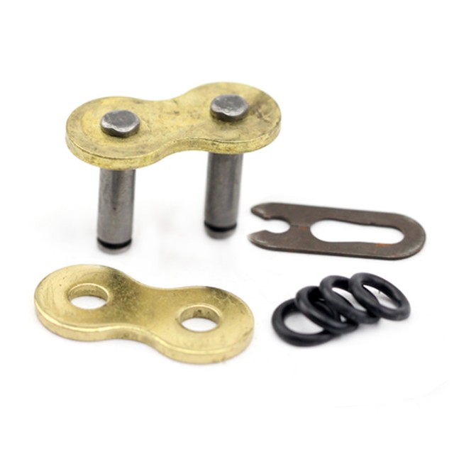 Gold 'XRing' Rivet Link Chain Clip For Motorcycle Chain DID 520VX
