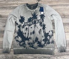 Olymp Level Five 5 Body Fit Sunset BLVD Jumper Mens Grey Medium Sweater Designer