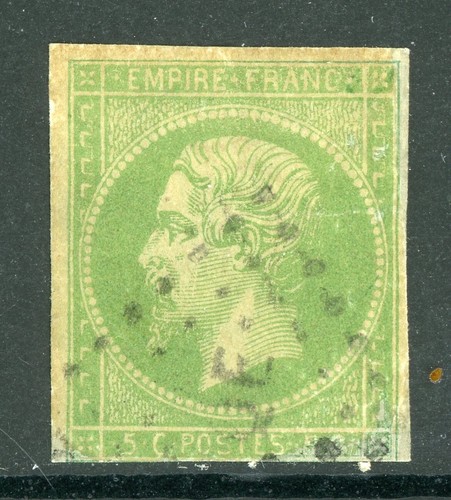 France Colonies 1872 General Issues 5¢ Green Scott # 8 VFU D631 - Picture 1 of 2