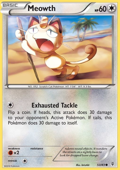 Meowth - 53/83 - Common - Lightly Played