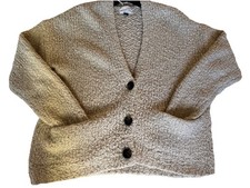 Universal Thread Women's Cable Knit Long Sleeve Cardigan Sweater Size S Cream