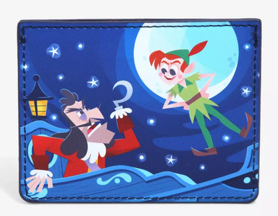 Loungefly Disney Peter Pan Jolly Roger Cardholder Captain Hook Tinkerbell NEW