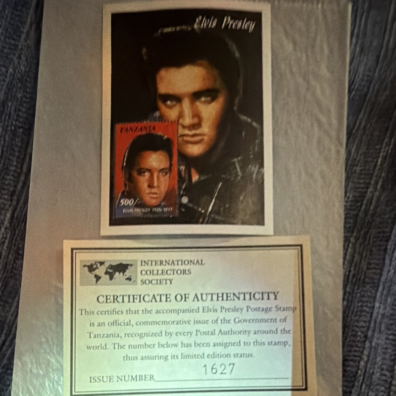 Elvis Presley Tanzania 500 Commemorative Stamp International Collectors Society