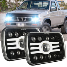 5X7" 7x6" INCH led Headlights Hi Lo Beam DRL FOR Nissan Hardbody D21 Pickup