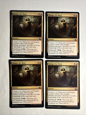 4x Mtg Innistrad Midnight Hunt Hungry For More NM/M Magic The Gathering