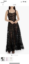 New Dress The Population Anabel Semisheer Sweetheart Neck black Gown sz large