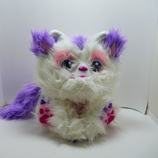 Furlings Aspen - 13" Interactive Plush Toy, 80 Sounds Animations White Purple